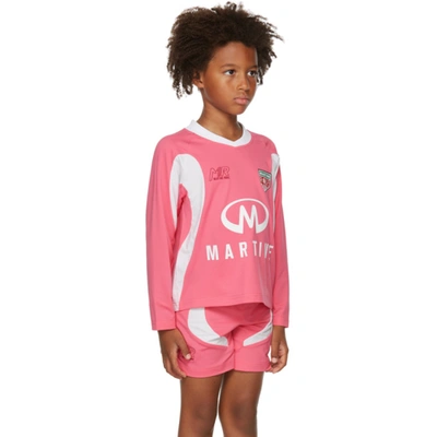 Martine Rose Ssense Exclusive Kids Pink & White Martine Football Top