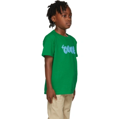 Shop Ooof Ssense Exclusive Kids Green & Blue Logo T-shirt In Green/blue