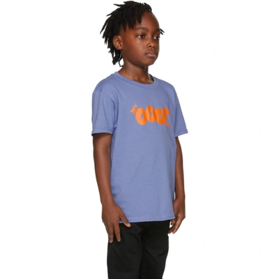 Shop Ooof Ssense Exclusive Kids Purple & Orange Logo T-shirt In Lavender/orange