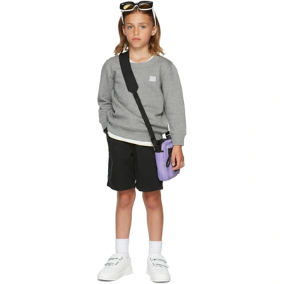 Shop Acne Studios Kids Grey Patch Sweatshirt In Light Grey