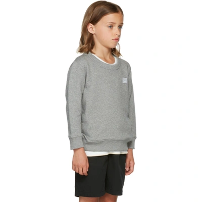 Shop Acne Studios Kids Grey Patch Sweatshirt In Light Grey