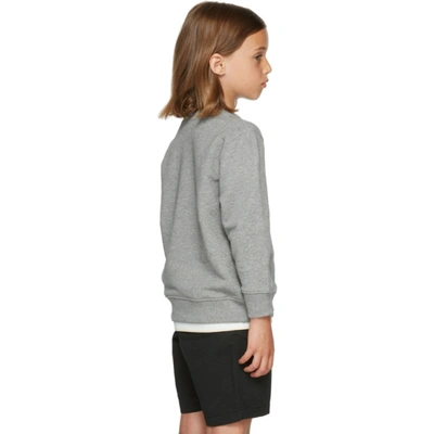 Shop Acne Studios Kids Grey Patch Sweatshirt In Light Grey