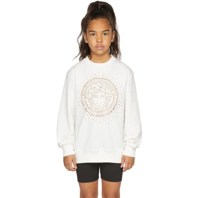 Shop Versace Kids White Medusa Sweatshirt