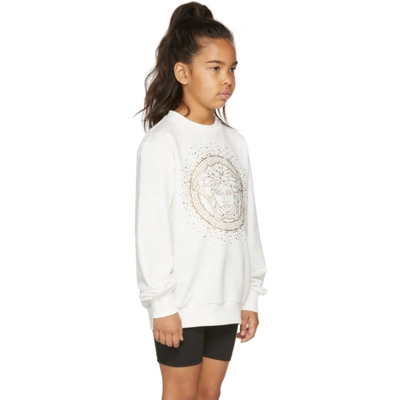 Shop Versace Kids White Medusa Sweatshirt