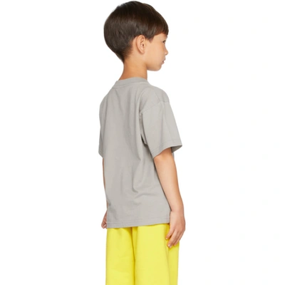Shop Balenciaga Kids Grey Blurry T-shirt