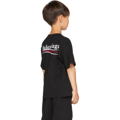 Shop Balenciaga Kids Black Campaign T-shirt