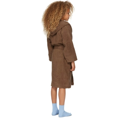 Shop Tekla Ssense Exclusive Kids Brown Hooded Bath Robe In Kodiak Brown