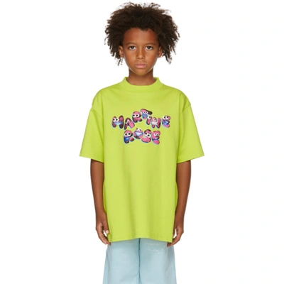 Martine Rose Ssense Exclusive Kids Green Brittle T-shirt In Apple Green