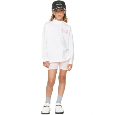 Martine Rose Ssense Exclusive Kids White Funnel Neck Long Sleeve T-shirt