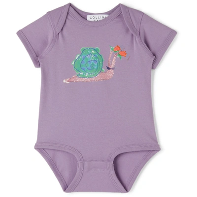 Shop Collina Strada Ssense Exclusive Baby Purple Snail Printed Bodysuit