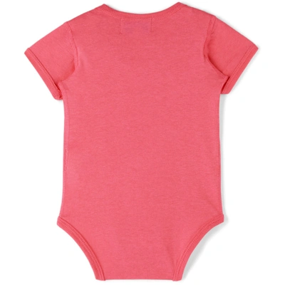 Shop Collina Strada Ssense Exclusive Baby Pink Puppy Smoosh Printed Bodysuit In Bright Pink