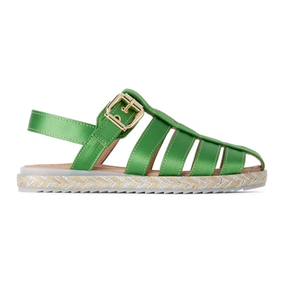 Shop Marni Kids Green Maritime Sandals