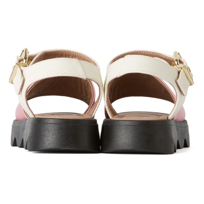 Shop Marni Kids Pink Strap Sandals