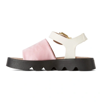 Shop Marni Kids Pink Strap Sandals