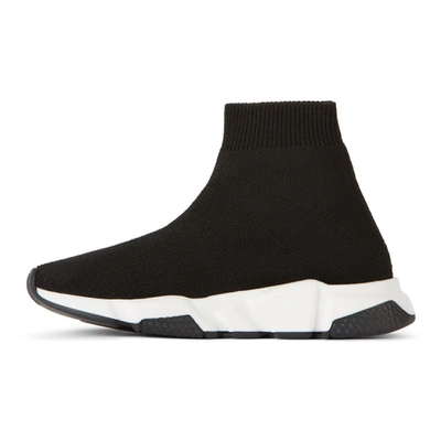 Shop Balenciaga Kids Black & White Speed Sneakers In Black/white