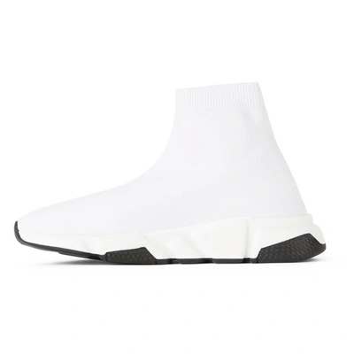 Shop Balenciaga Kids White Speed Sneakers In White/black