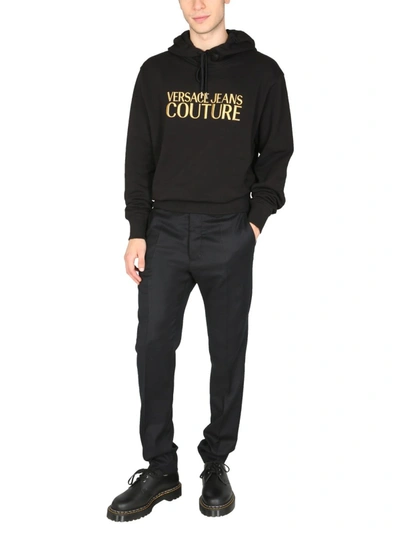 Shop Versace Jeans Couture Hoodie In Black