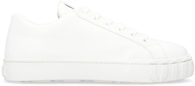 Shop Miu Miu Logo Platform Sneakers In White