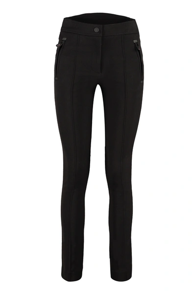 Shop Moncler Grenoble Tapered Stretch Pants In Black