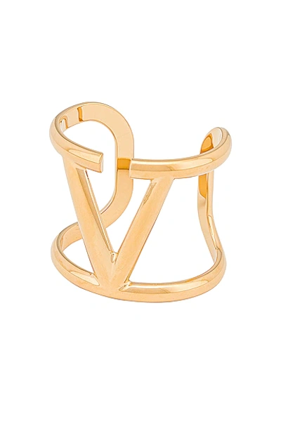 Shop Valentino Vlogo Cuff In Oro