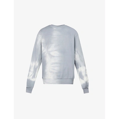 Shop Daily Paper Mens Smoke Grey Lennox Tie-dye Cotton-jersey Sweatshirt M