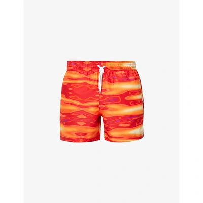 Shop Derek Rose Mens Multi Ombre-print Mid-rise Swim Shorts M