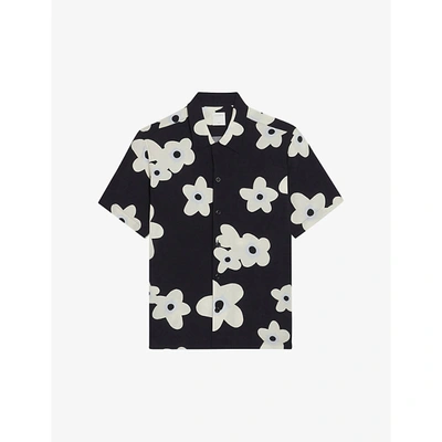 Shop Sandro Bloom Floral-print Woven Shirt
