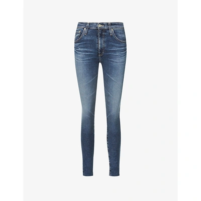 Shop Ag The Farrah Skinny Fitted High-rise Jeans In 12 Yrs Fluid