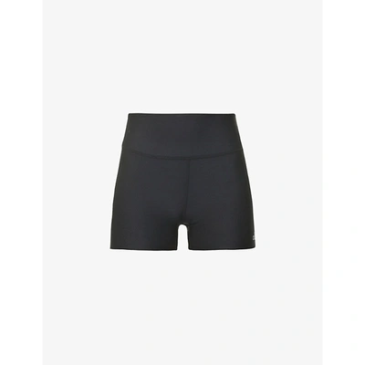 Shop Alo Yoga Airlift High-rise Stretch-jersey Shorts In Black