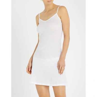 Shop Hanro Womens White Ultra-light Body Dress