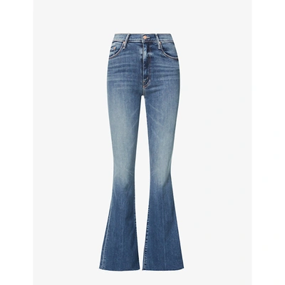 Shop Mother Women's Walking On Coals The Weekender Flared Mid-rise Stretch-denim Jeans