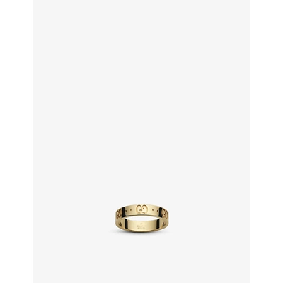 Shop Gucci Icon 18ct Yellow-gold Ring In Yellow Gold