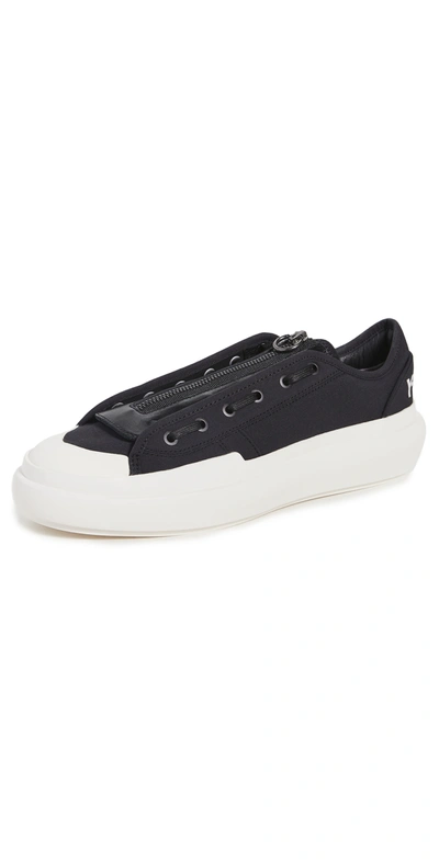 Shop Y-3 Classic Court Low V1 Sneakers In Black/black/corewhite