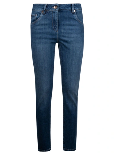 Shop Brunello Cucinelli Logo Patch Skinny Jeans In Blue