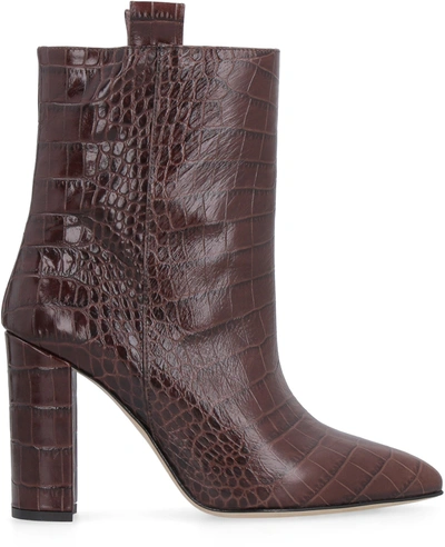Shop Paris Texas Embossed Ankle Boots In Brown