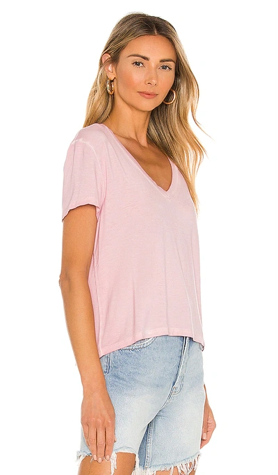 Shop Atm Anthony Thomas Melillo Cropped V Neck Tee In Pink