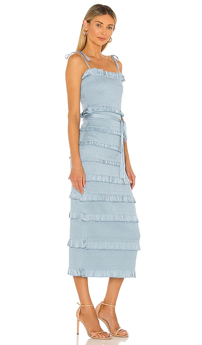 V. Chapman Lily Midi Dress In Blue
