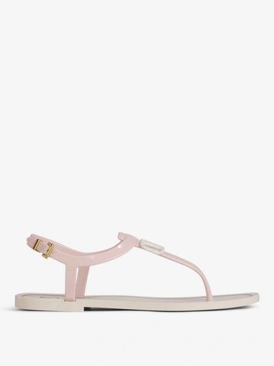 Shop Valentino Garavani Vlogo Signature Detail Sandals In Pink