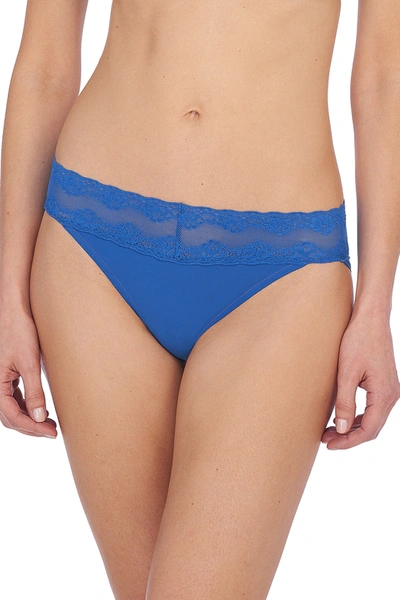 Shop Natori Intimates Bliss Perfection One-size V-kini Panty In Imperial Blue