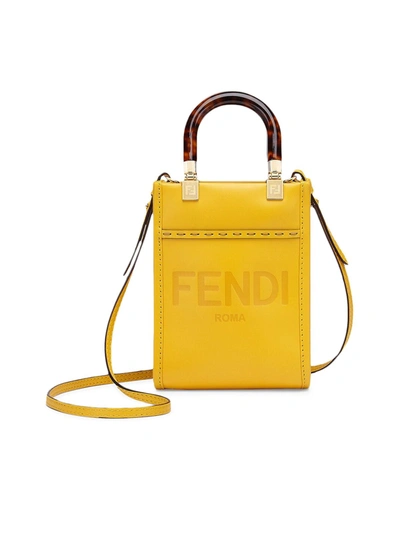Shop Fendi Mini Sunshine In Yellow & Orange