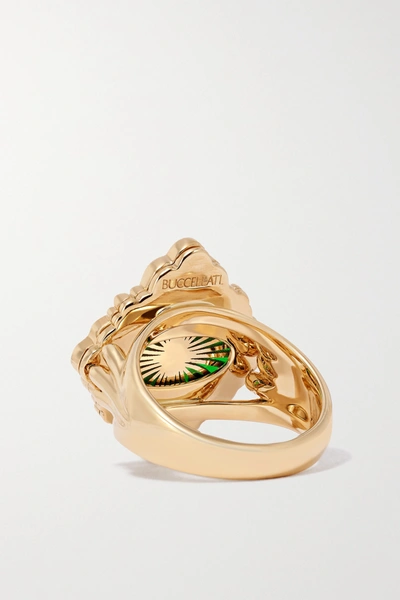 Buccellati Opera Tulle 18-karat Gold Enamel Ring In Gold