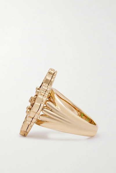 Buccellati Opera Tulle 18-karat Gold Enamel Ring In Gold