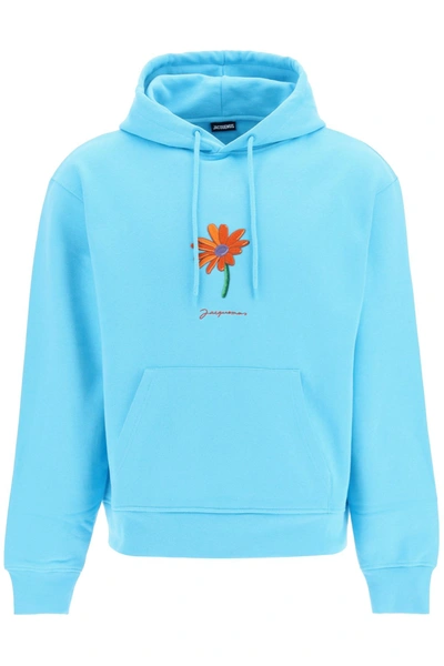 Shop Jacquemus Marguerite Sweatshirt In Light Blue