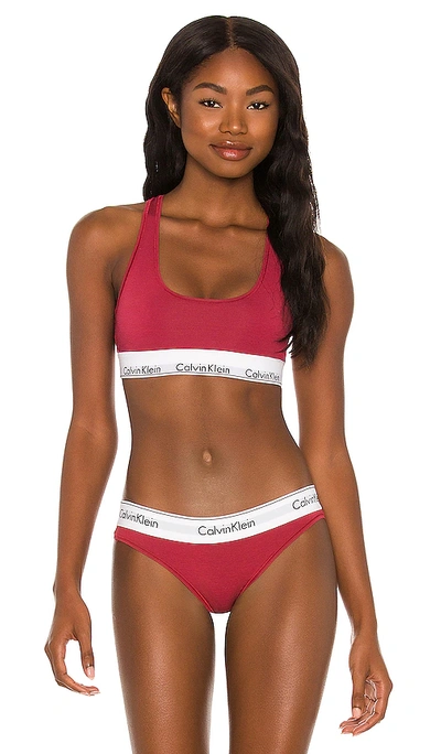 Calvin Klein Underwear Unlined Bralette In Deep Sea Rose | ModeSens