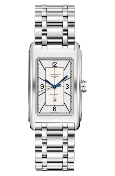 Shop Longines Dolce Vita Automatic Bracelet Watch, 28mm X 47mm In Silver