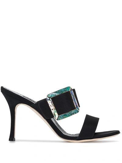 Shop Manolo Blahnik Gable 90 Sandals In Schwarz