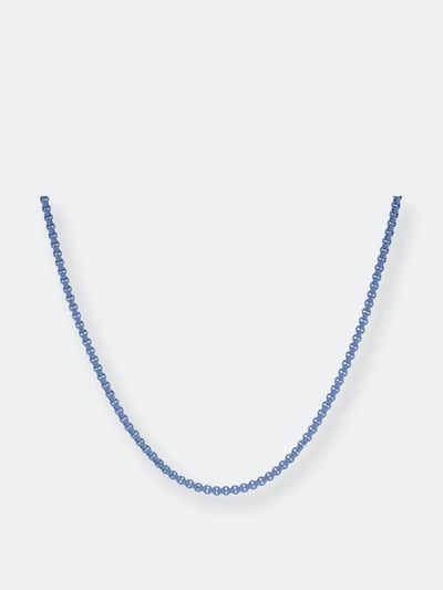 Shop Adinas Jewels Adina's Jewels Colored Enamel Rope Chain Necklace In Blue