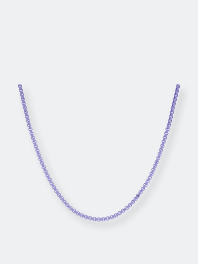 Shop Adinas Jewels Adina's Jewels Colored Enamel Rope Chain Necklace In Purple