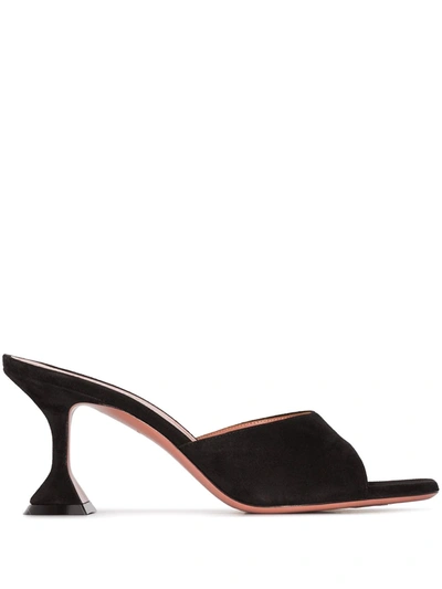 Shop Amina Muaddi Lupita 95mm Mule Sandals In Black