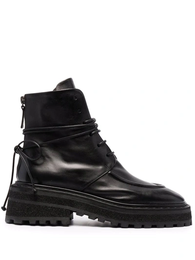 Shop Marsèll Carro Ridged-sole Leather Boots In Black